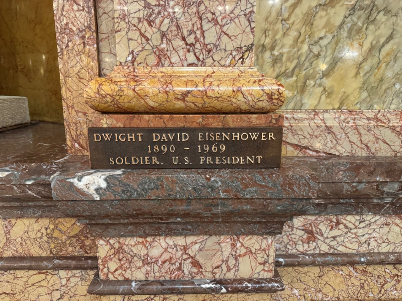 Dwight Eisenhower sculpture in the rotunda at the Kansas Capitol in Topeka