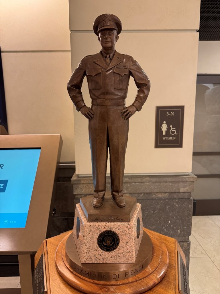 Dwight Eisenhower replica memorial inside Kansas State Capitol in Topeka