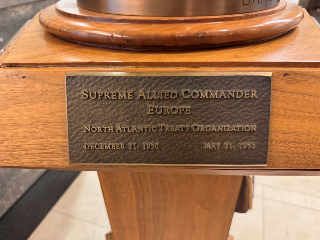 Dwight Eisenhower replica statue inside Kansas Capitol in Topeka