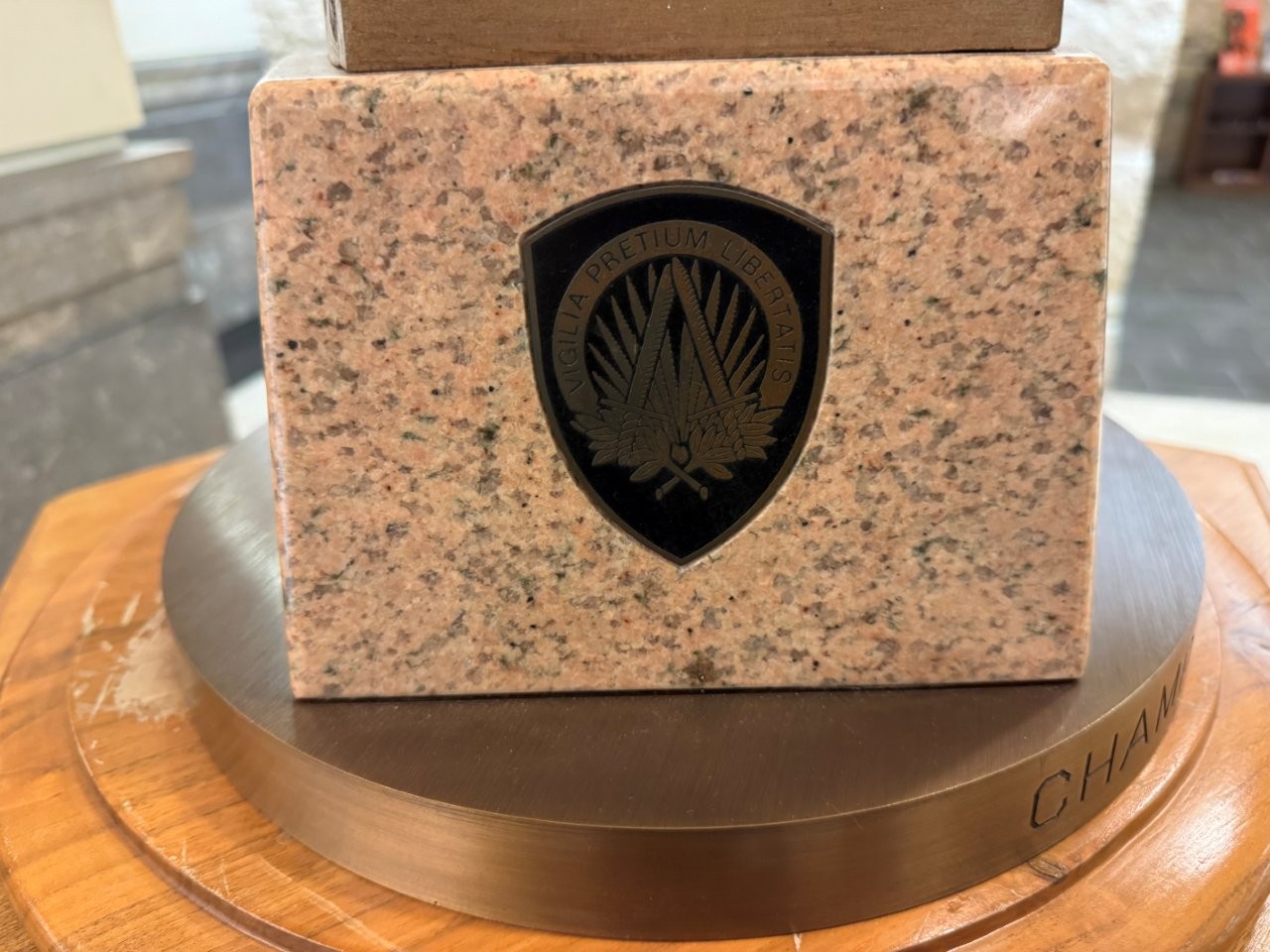 Dwight Eisenhower replica statue inside Kansas State Capitol