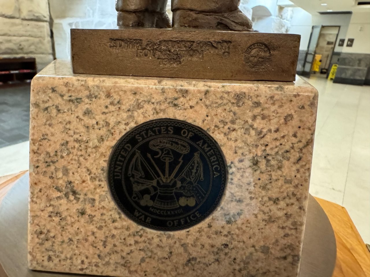 Dwight Eisenhower replica statue inside Kansas State Capitol in Topeka