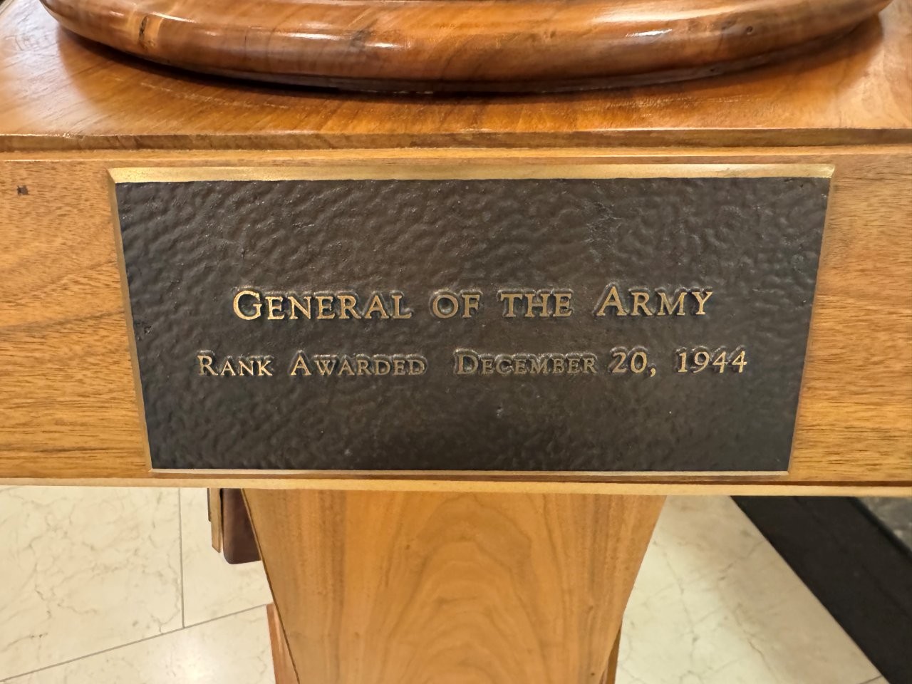 Dwight Eisenhower replica statue inside Kansas State Capitol in Topeka