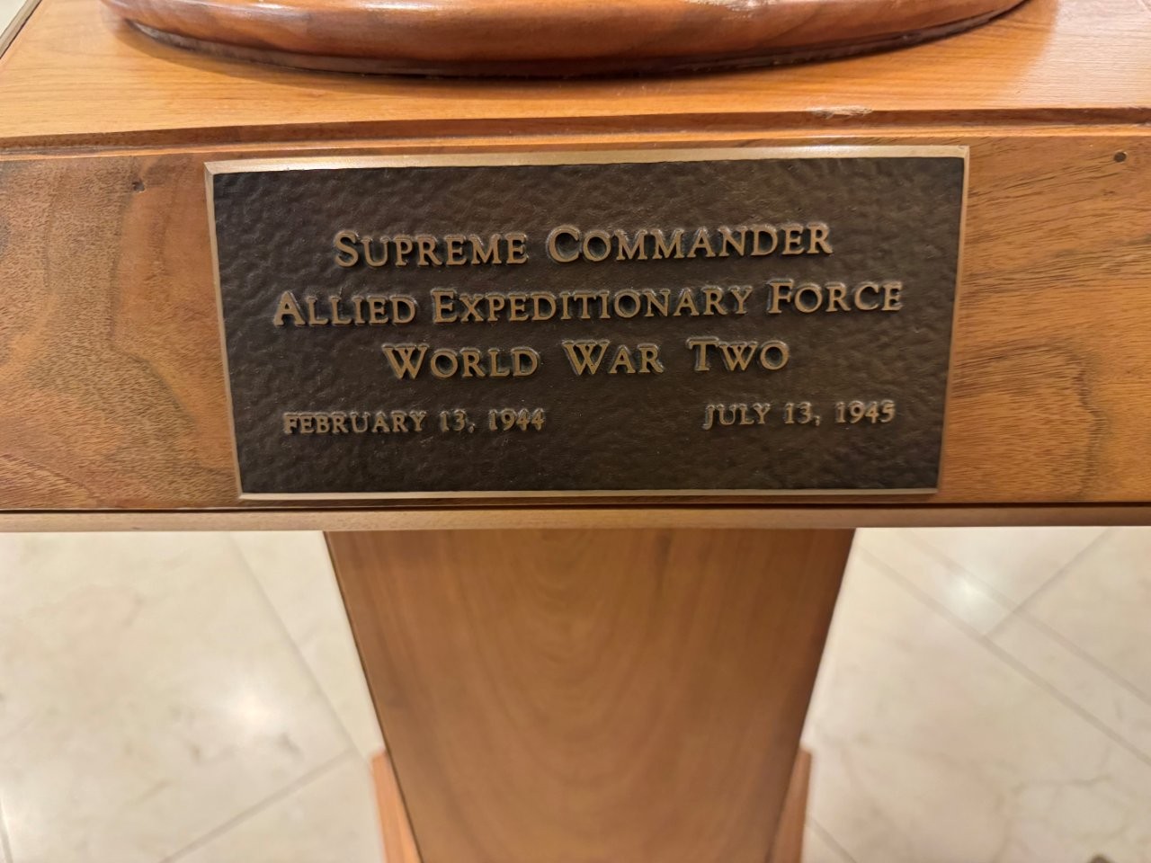 Dwight Eisenhower replica statue inside Kansas State Capitol in Topeka