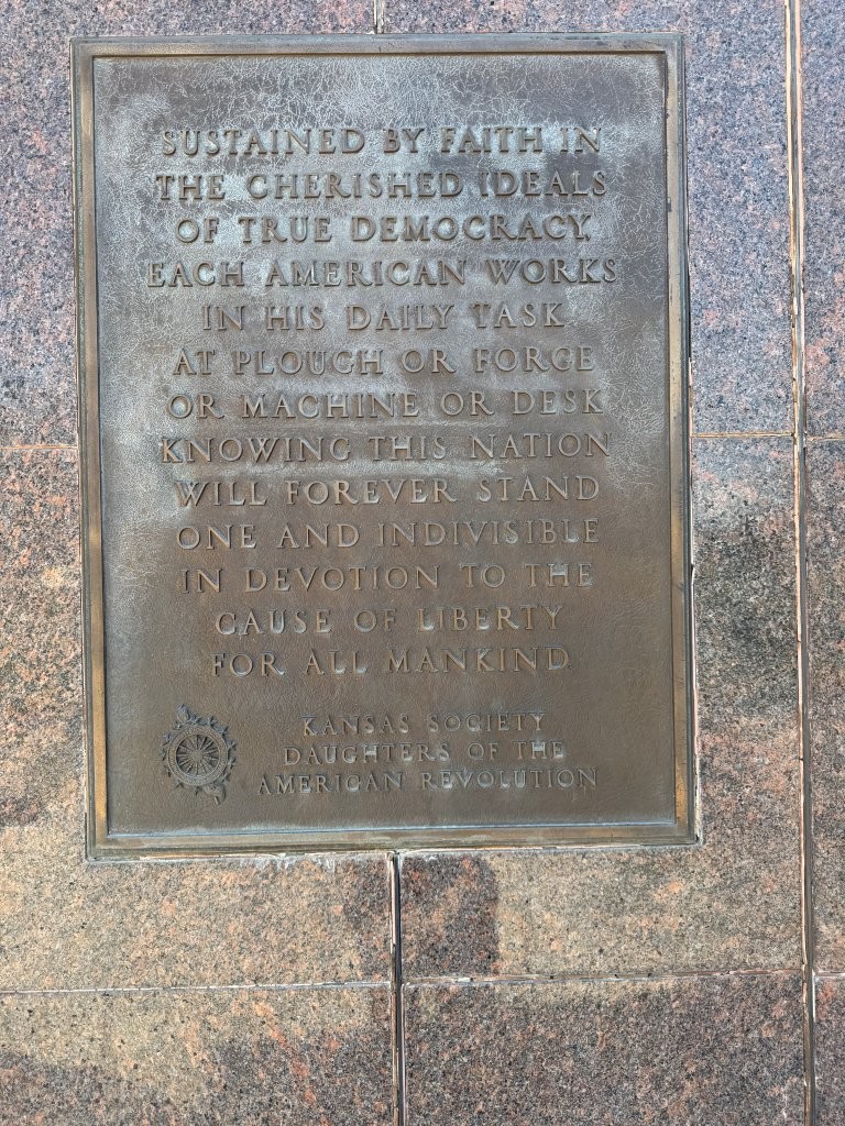 Dwight D. Eisenhower markers near boyhood home in Abilene, Kansas