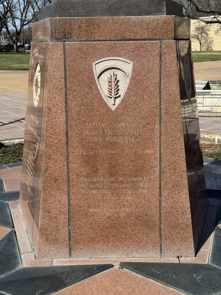 Dwight D. Eisenhower statue near boyhood home in Abilene, Kansas