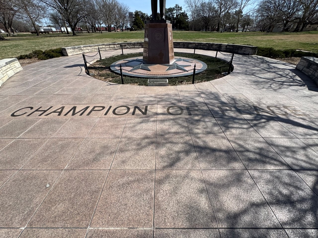 Dwight D. Eisenhower statue at Presidential Library in Abilene, Kansas