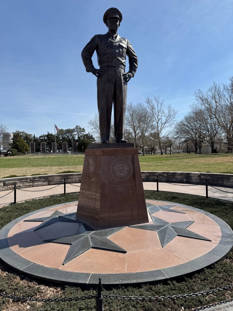 Dwight D. Eisenhower statue at Presidential Museum in Abilene, Kansas