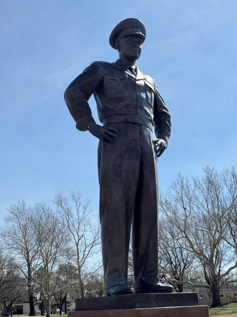 Dwight D. Eisenhower statue in hometown of Abilene, Kansas