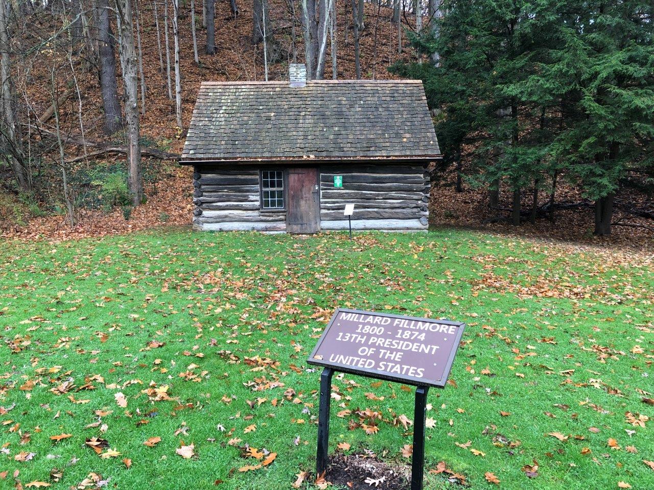 Millard Fillmore birthplace replica cabin