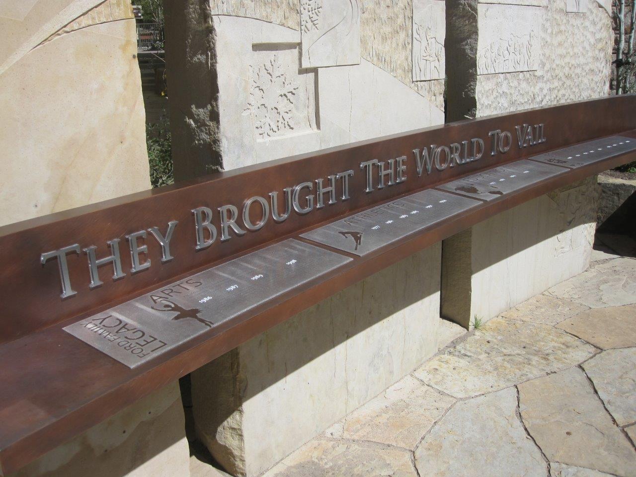 Monument to Gerald and Betty Ford at amphitheater