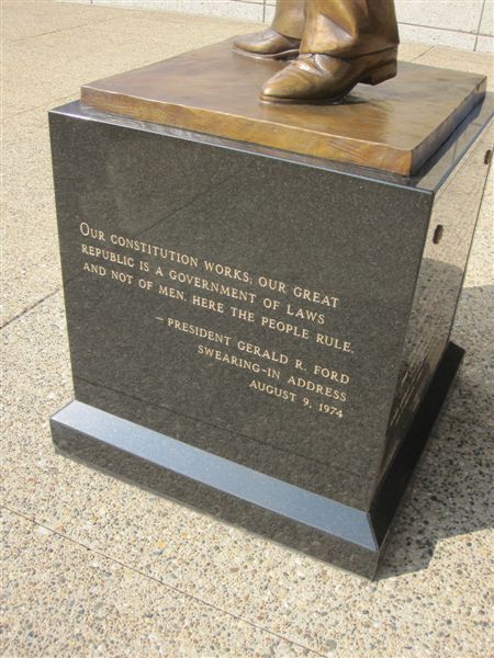 Gerald Ford Statue and Ford Museum in Grand Rapids