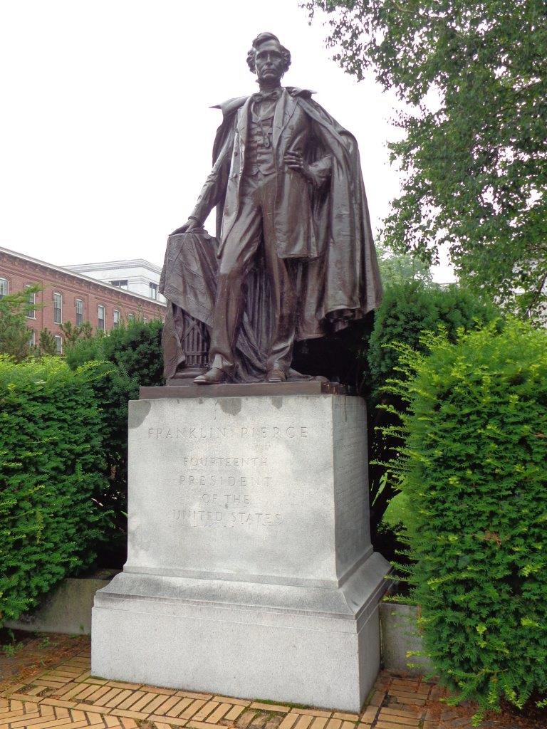 Franklin Pierce statue in Concord New Hampshire