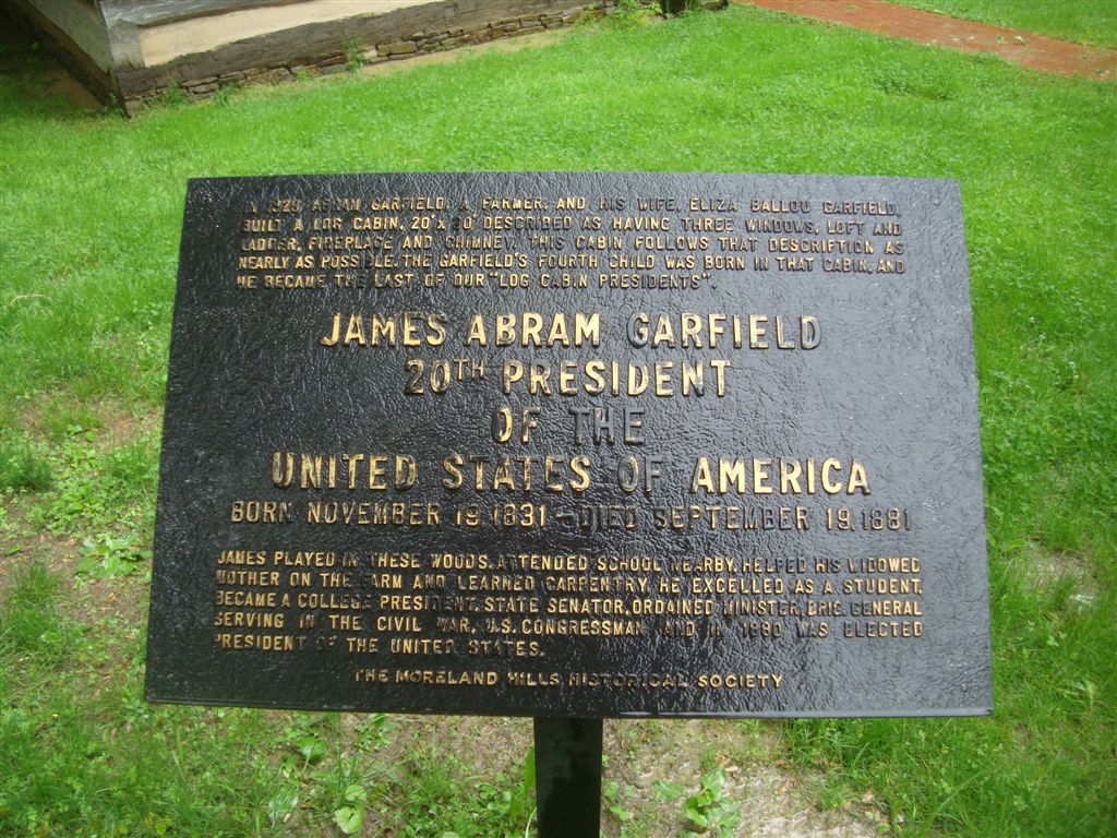 James Garfield birthplace historical marker