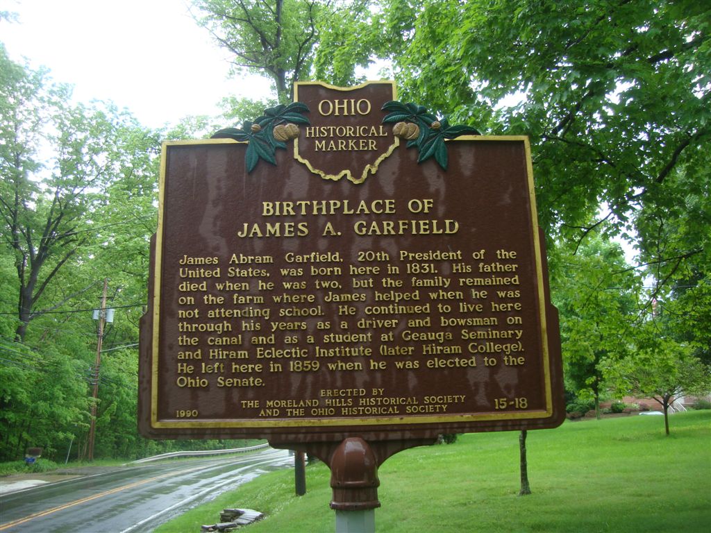 James Garfield birthplace historical marker