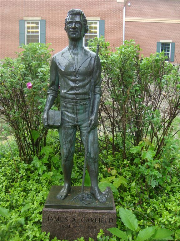 James Garfield birthplace statue