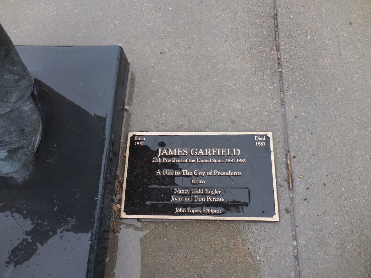 James Garfield statue in Rapid City, South Dakota