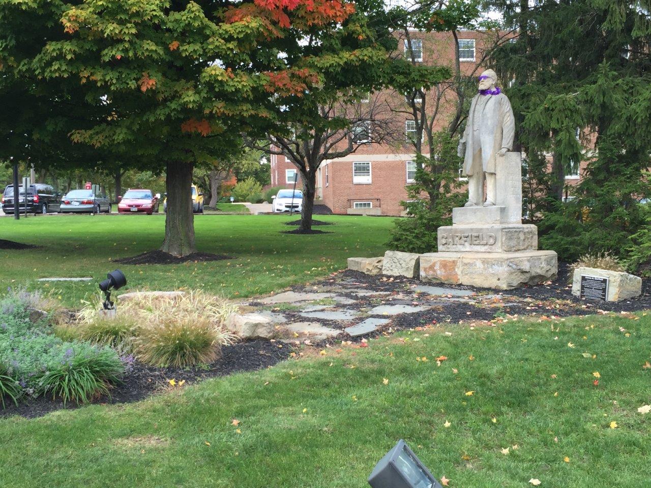 James Garfield statue in Hiram, Ohio