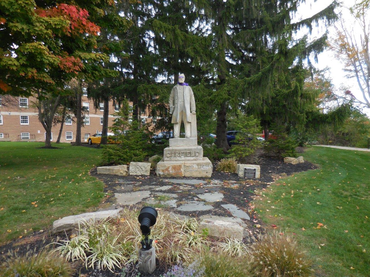 James Garfield statue in Hiram, Ohio