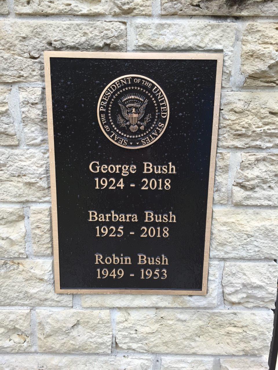 George Bush grave stone