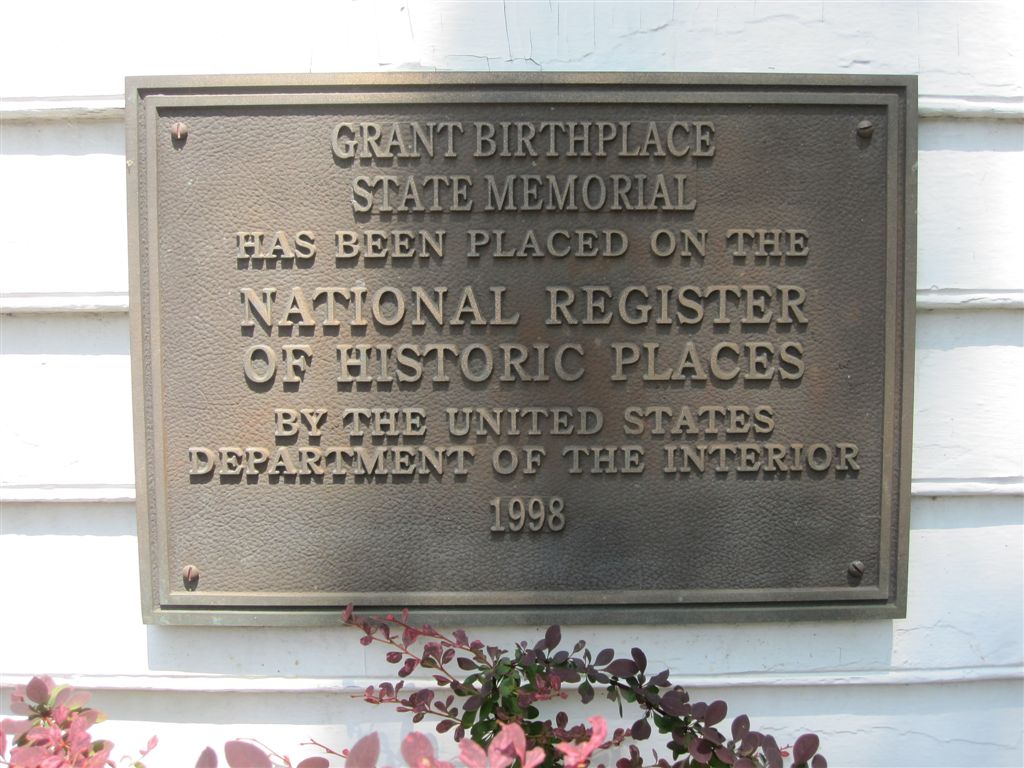 Ulysses S. Grant birthplace historical marker