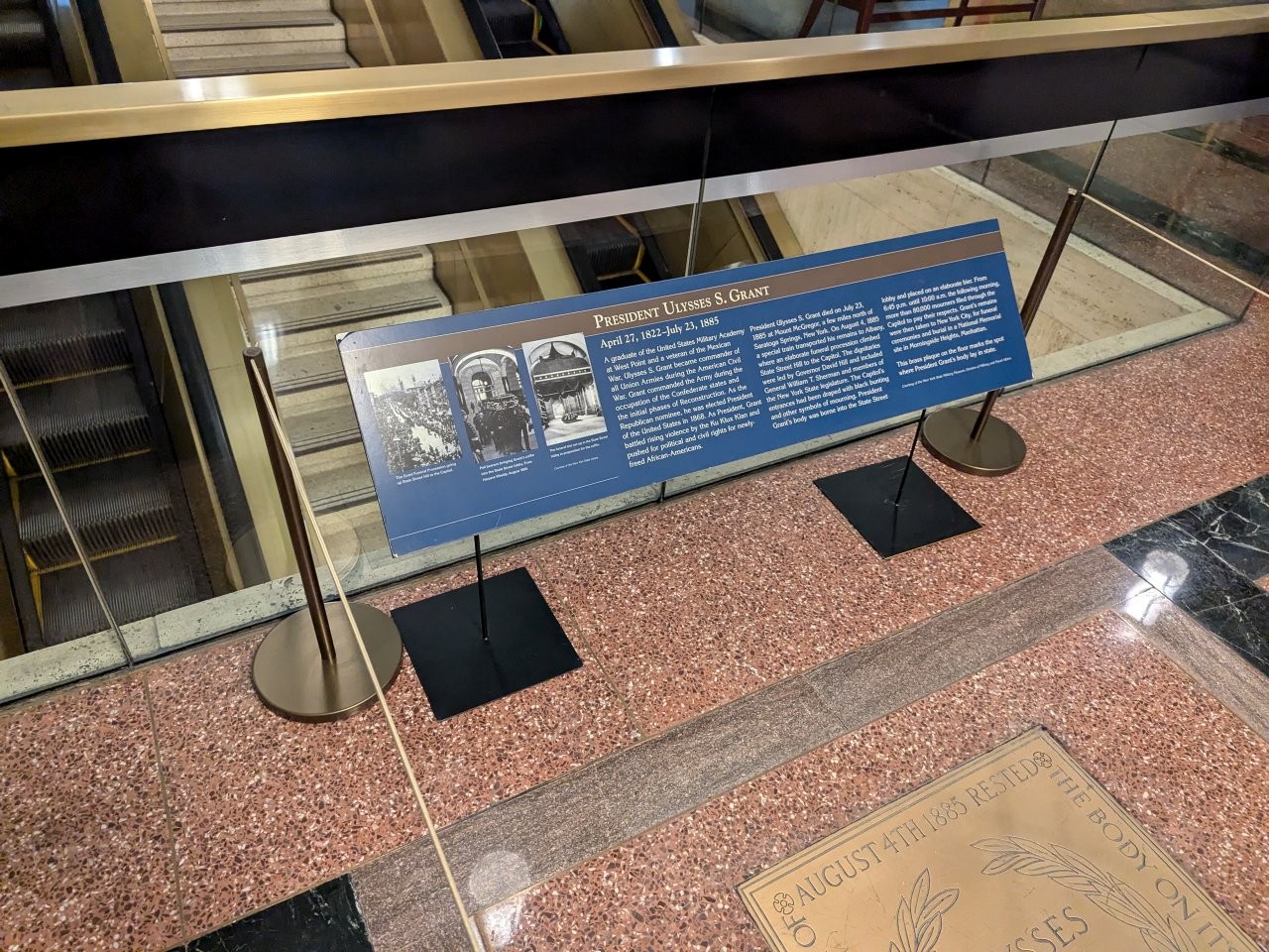 Ulysses S. Grant historical marker at the New York State Capitol in Albany, New York