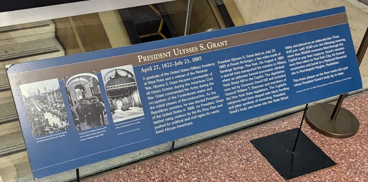 Ulysses S. Grant historical marker in Albany, New York