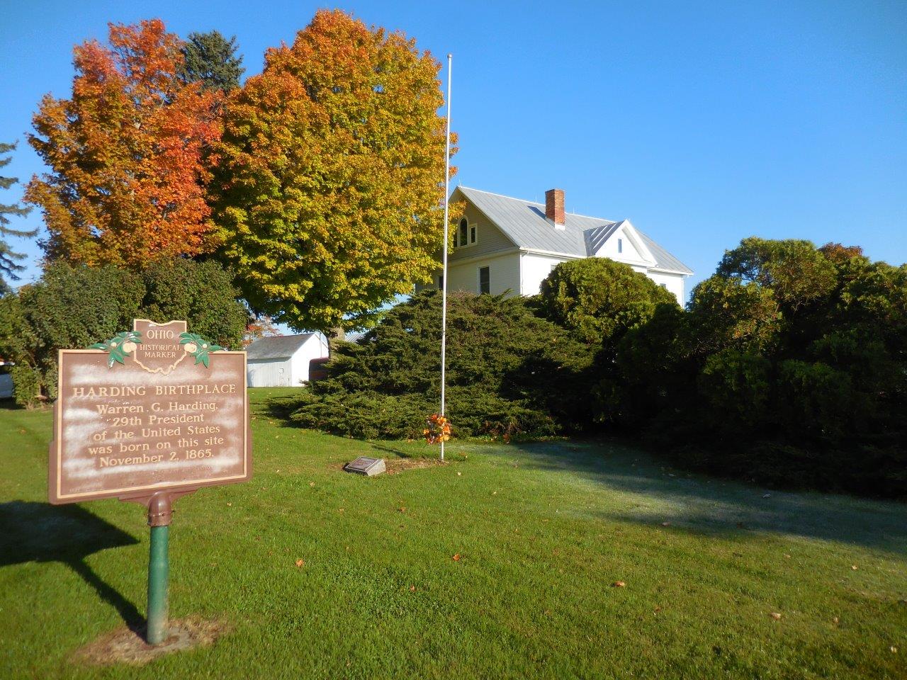 historical marker photo of Warren Harding birthplace