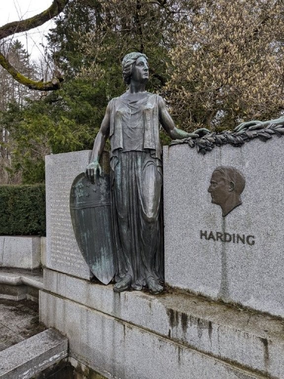Warren Harding statue in Vancouver