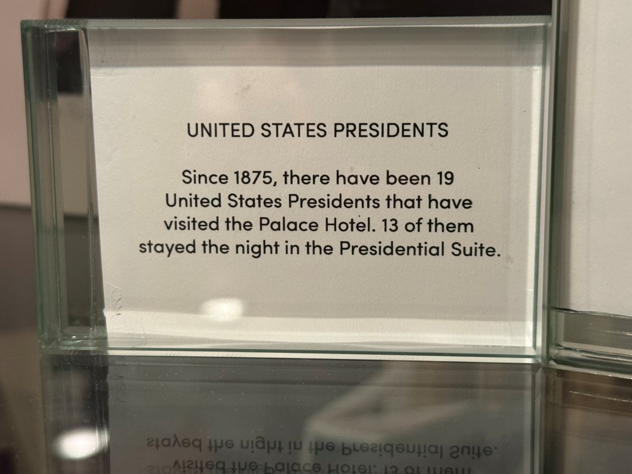 Palace Hotel in San Francisco presidential visits