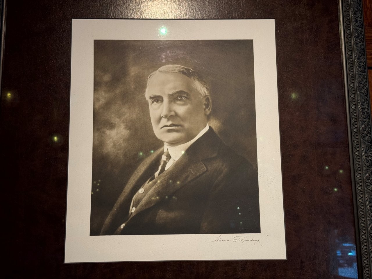 Warren Harding portrait in San Francisco, California