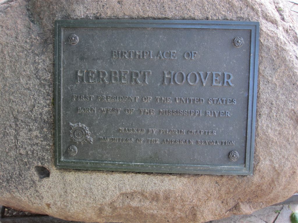 Herbert Hoover birthplace historical marker