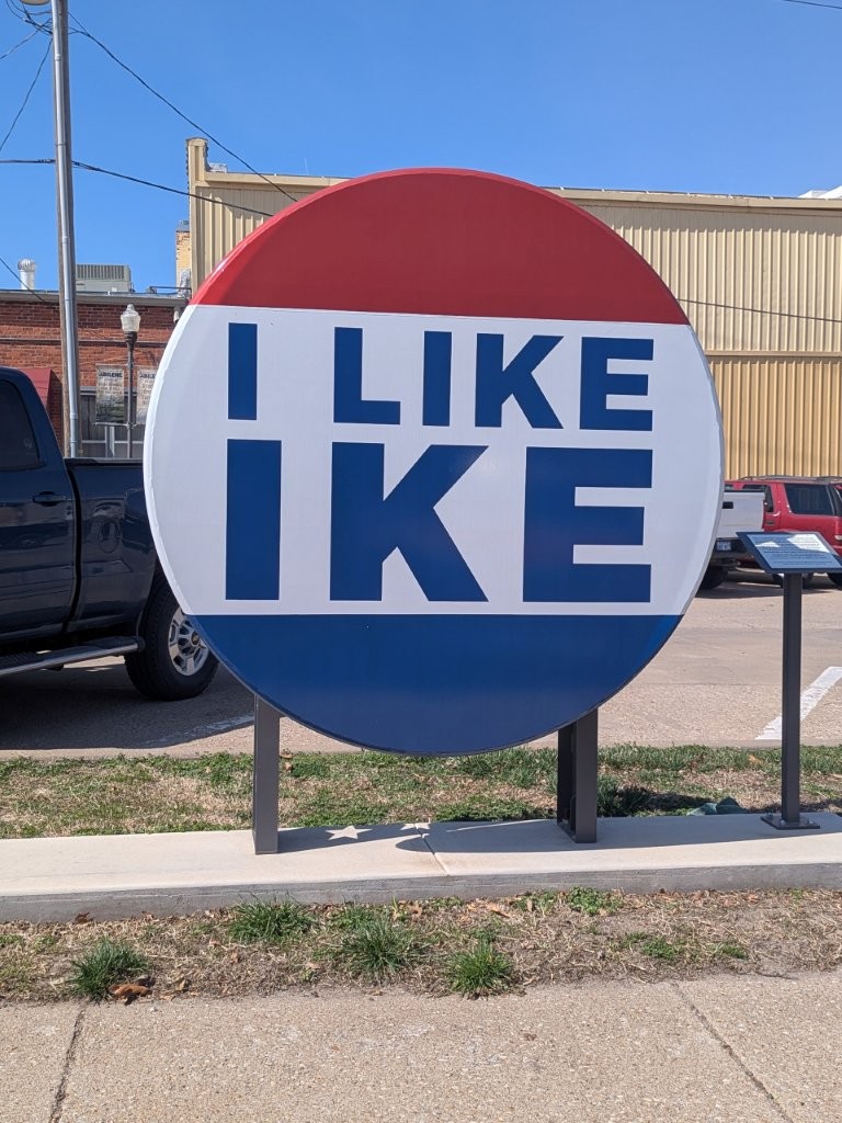 World's largest I Like Ike Button in Abilene, Kansas