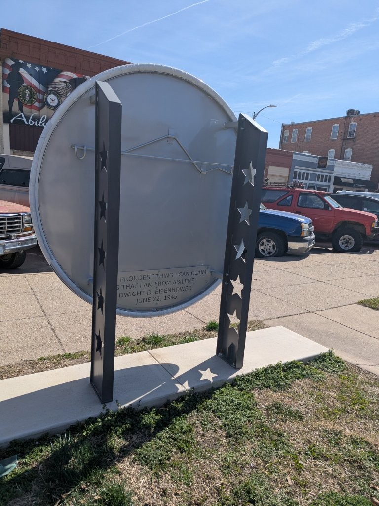 Big I Like Ike Button in Abilene, Kansas