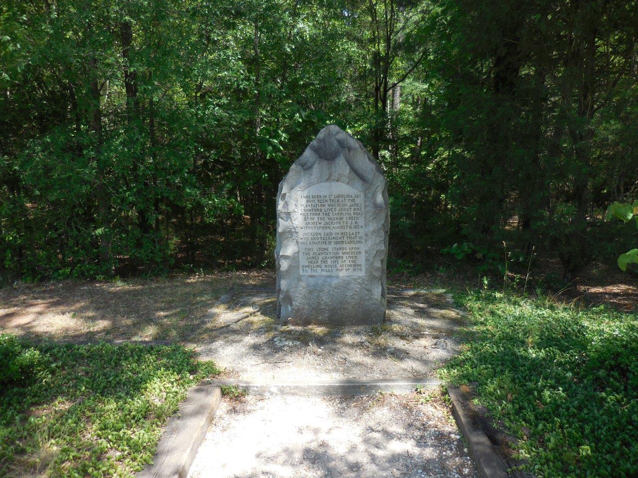 Andrew Jackson birthplace - Waxhaws Region of North and South Carolina