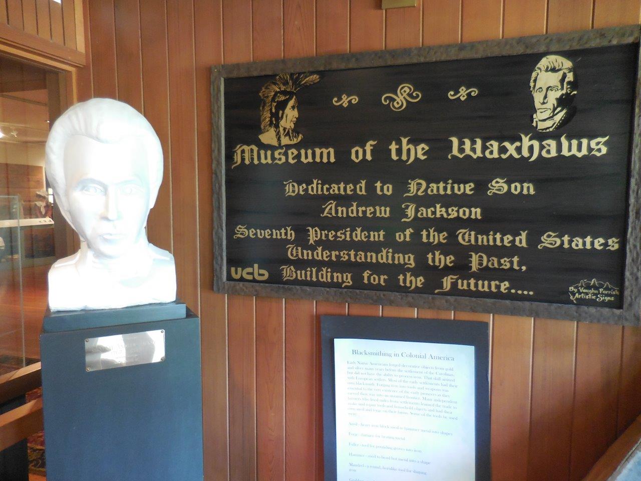 Andrew Jackson Bust in Waxhaw, North Carolina