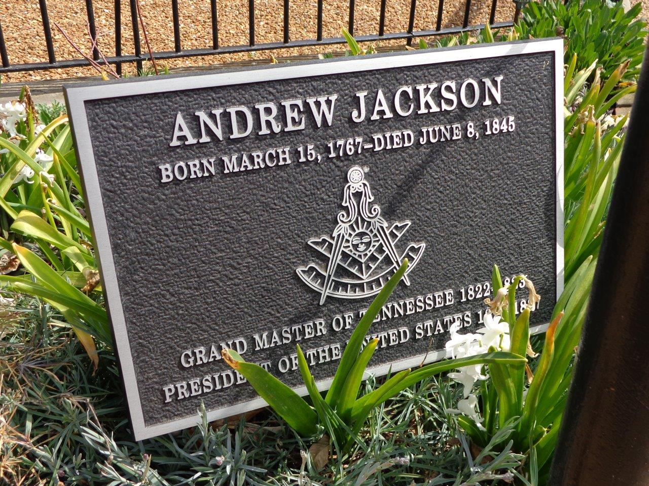 Andrew Jackson grave historical marker