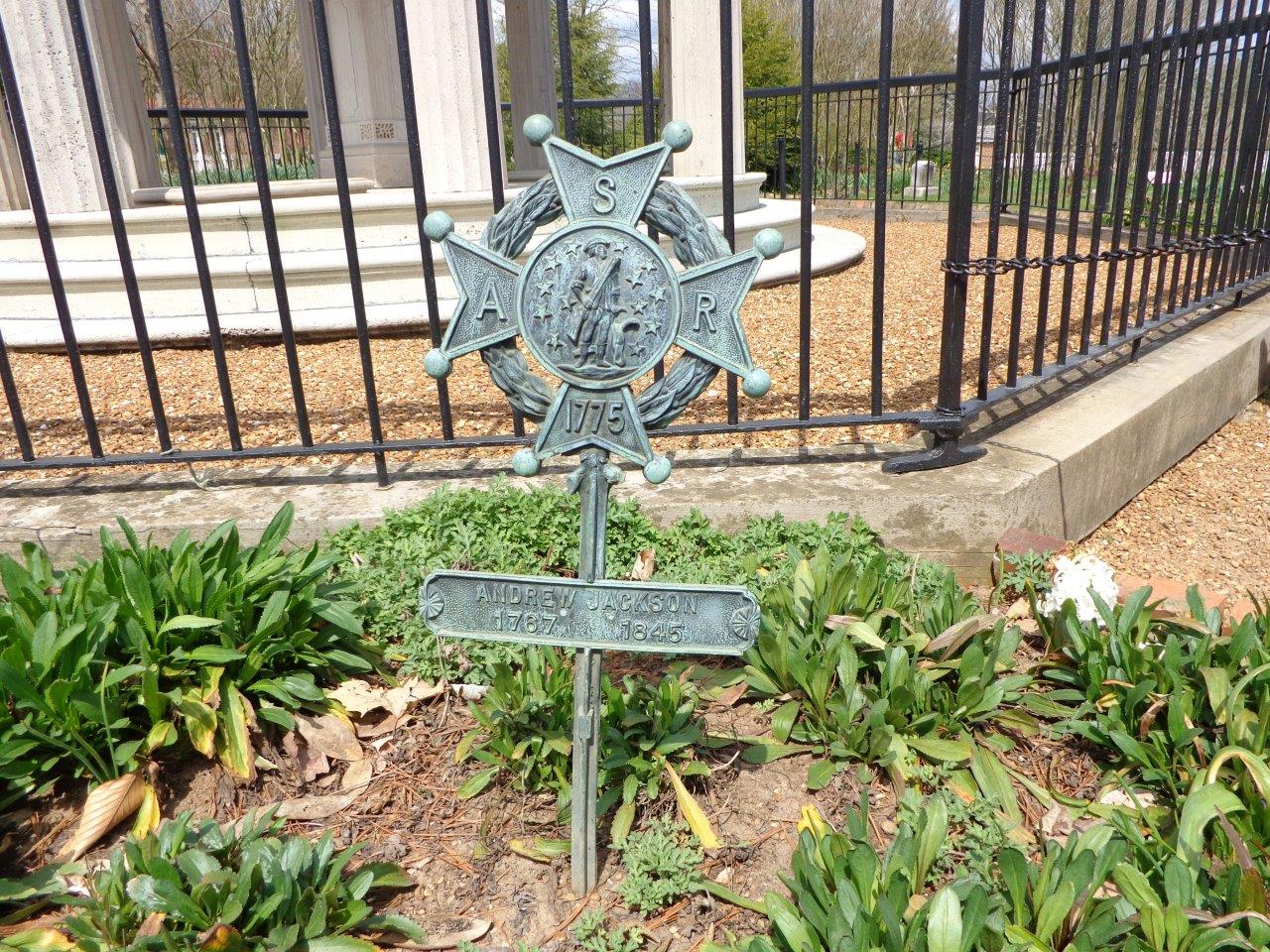 Andrew Jackson grave historical marker