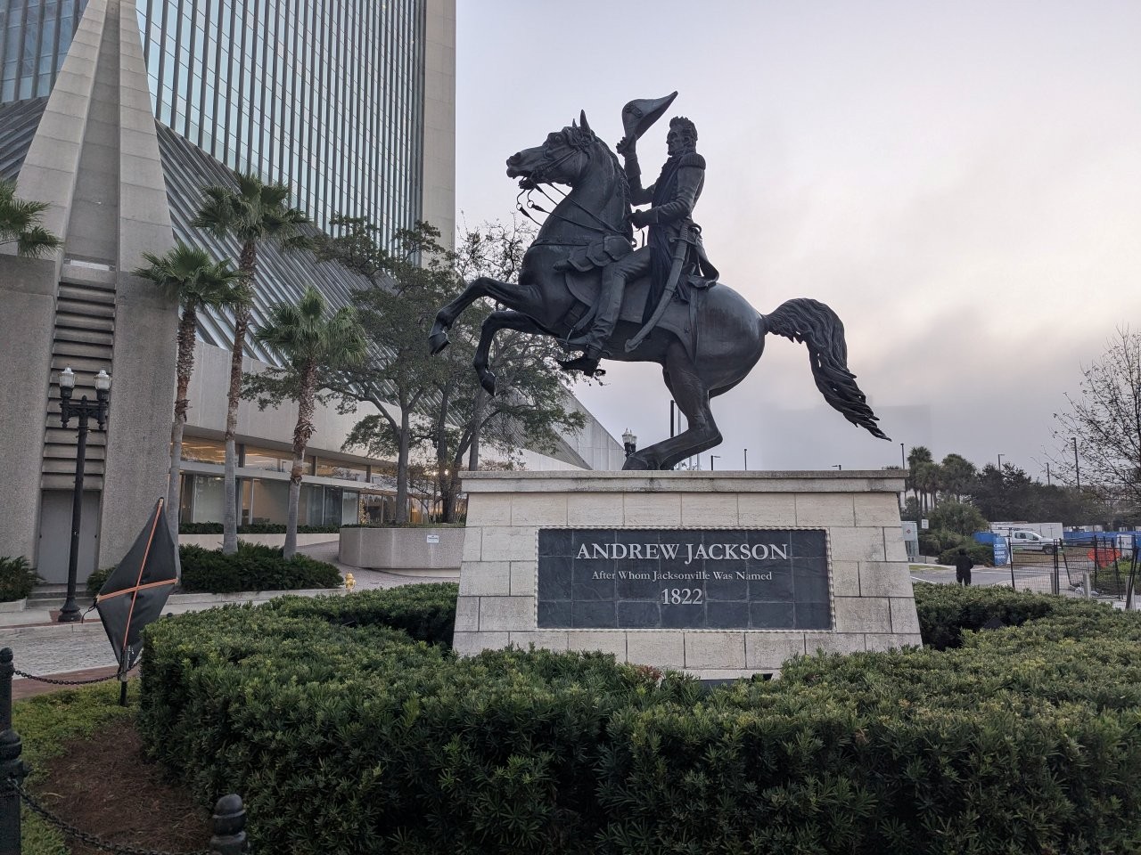 Andrew Jackson horse statue in Jacksonville