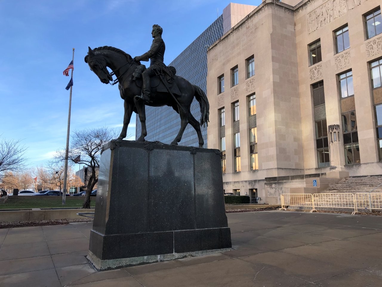 Andrew Jackson horse statue in Kansas City, Missouri