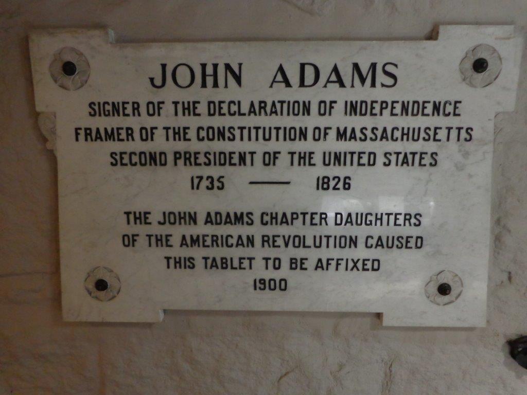 John Adams grave marker