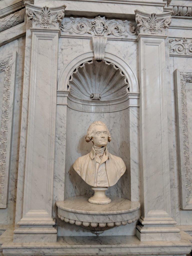 Thomas Jefferson bust at the Library of Congress
