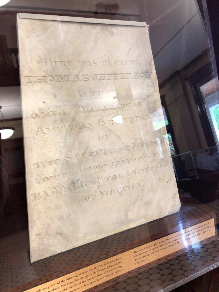 Thomas Jefferson original tombstone