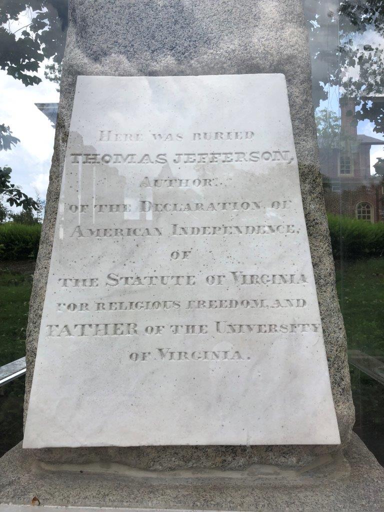 Thomas Jefferson original tombstone