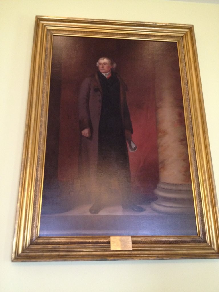 Thomas Jefferson portrait inside Virginia Capitol in Richmond