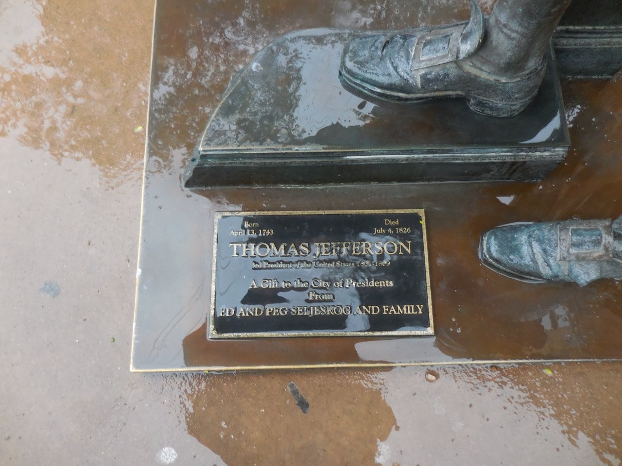 Thomas Jefferson statue in Rapid City, South Dakota