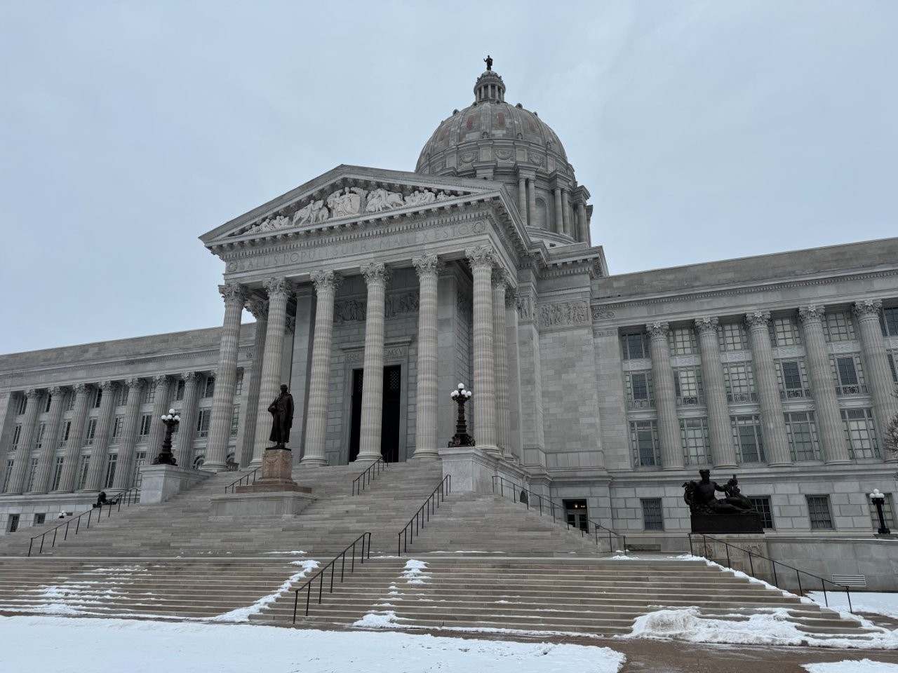 Thomas Jefferson memorial at Missouri State Capitol in Jefferson City