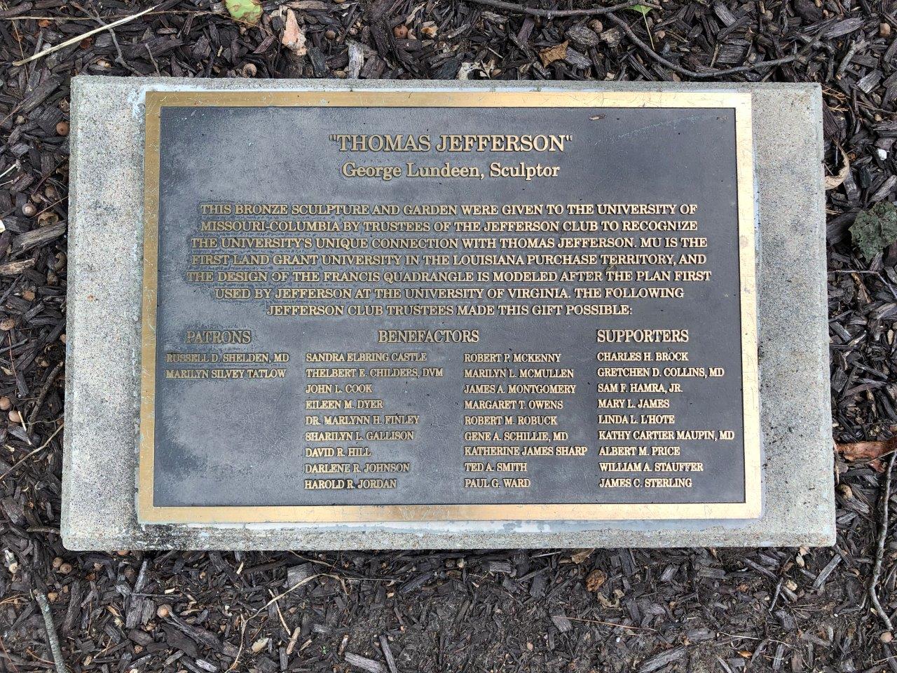 Jefferson Statue at the University of Missouri Columbia