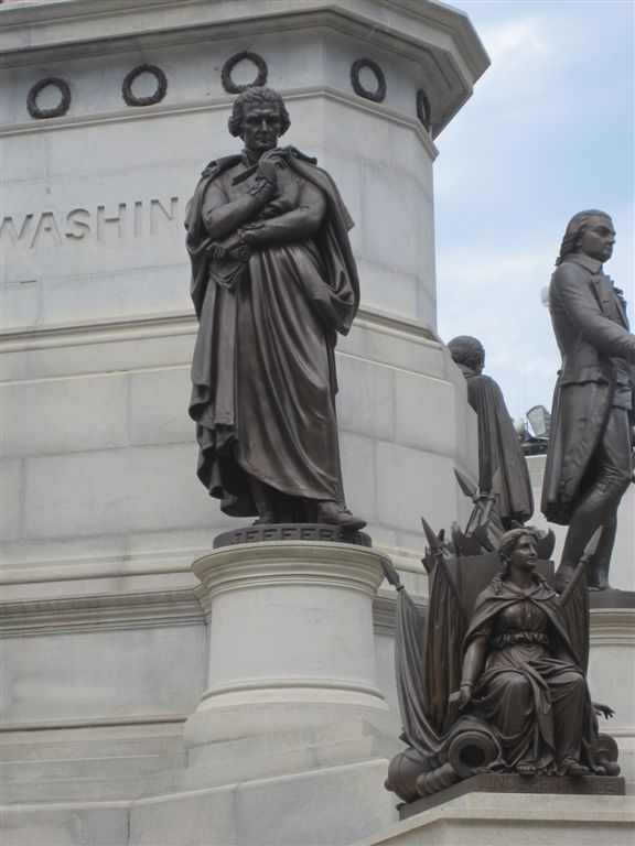 Jefferson statue outside Virginia's Capitol in Richmond