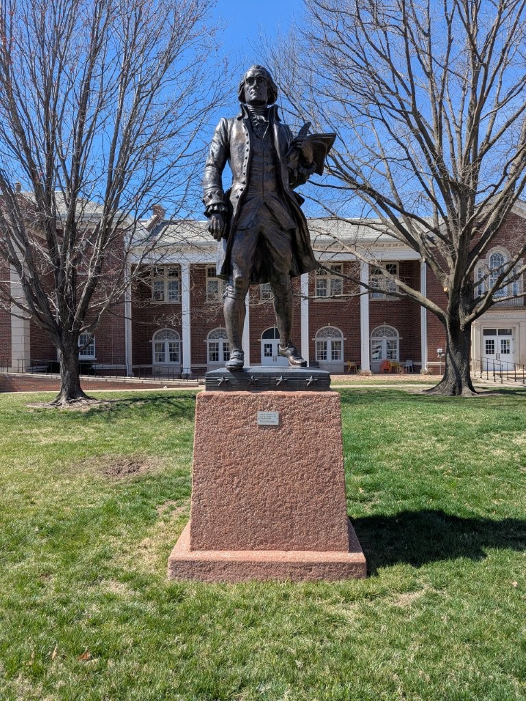 Thomas Jefferson monument at Wichita State University