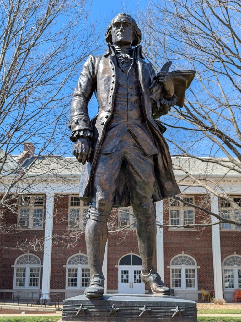 Thomas Jefferson memorial at Wichita State University